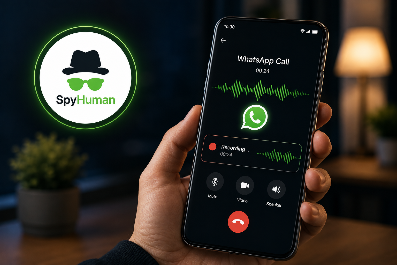SpyHuman WhatsApp Call Recording Interface