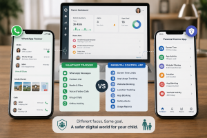 WhatsApp tracker vs parental control app