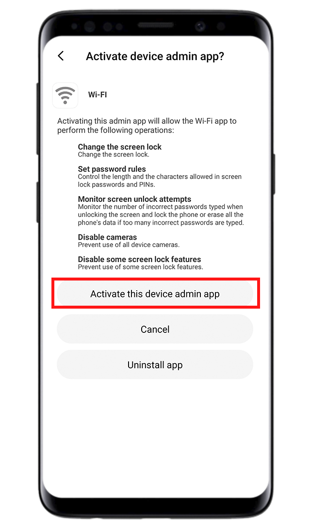 Activate-Device-Administrator permission to app