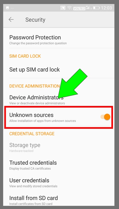 Pre-Install Guide Step-2 | Enable Unknown Sources 